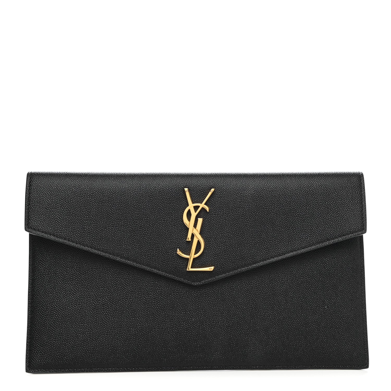 Saint Laurent Grain De Poudre Uptown Pouch Black 1 of 8