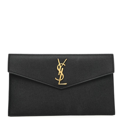 Saint Laurent Grain De Poudre Uptown Pouch Black 1 of 8