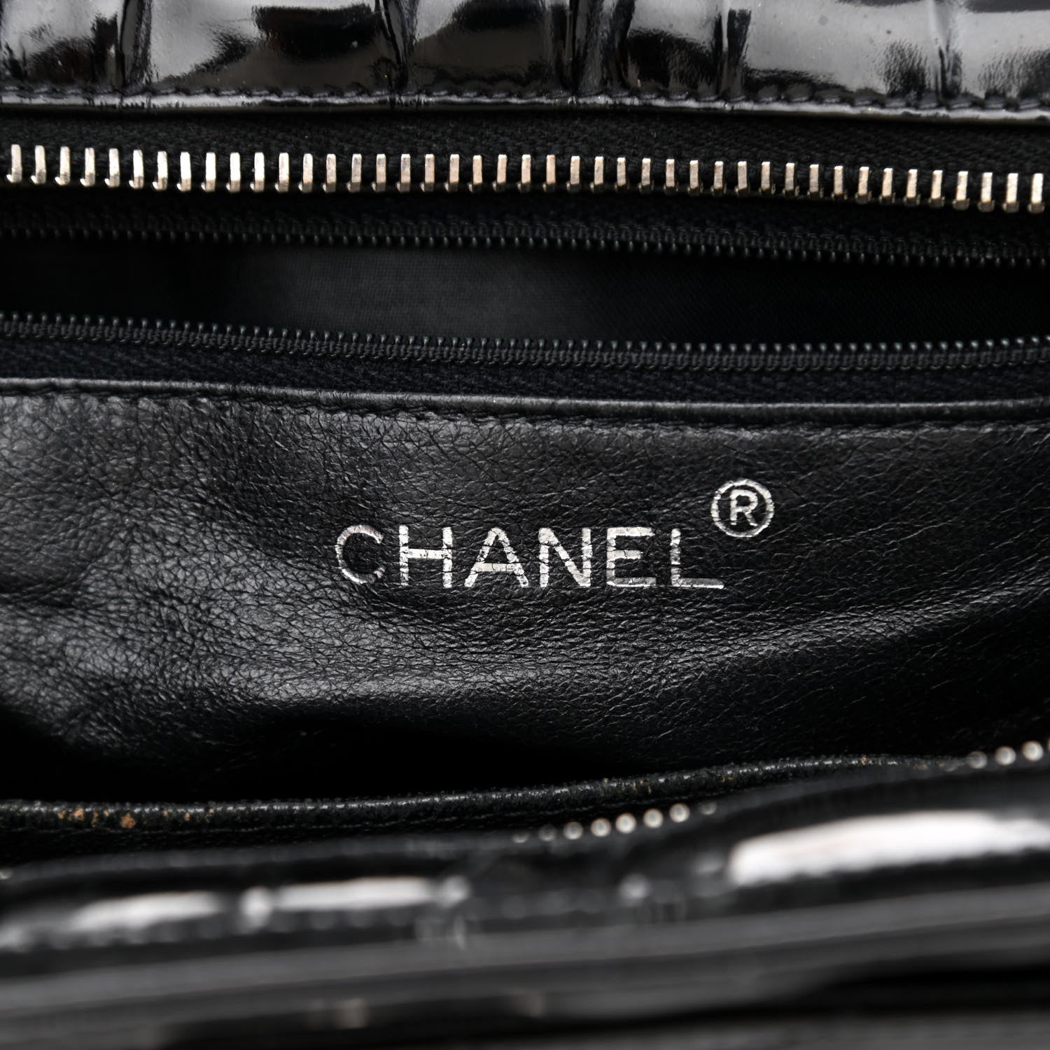 Chanel Patent Quilted Shoulder Bag Black 6 of 16