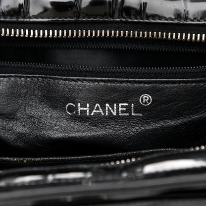 Chanel Patent Quilted Shoulder Bag Black 6 of 16