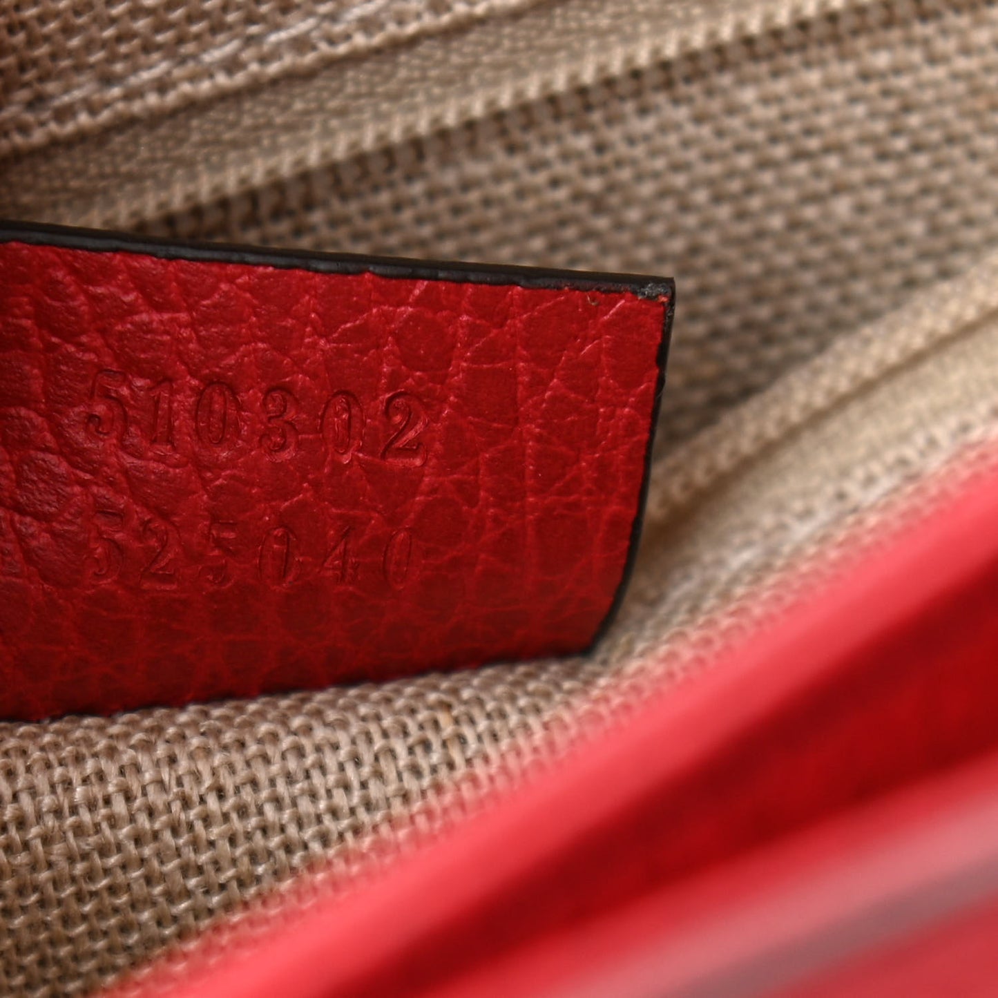 Dollar Calfskin Interlocking G Top Handle Shoulder Bag Red