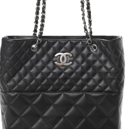Chanel Calfskin Quilted In The Business North South Tote Black 8 of 11