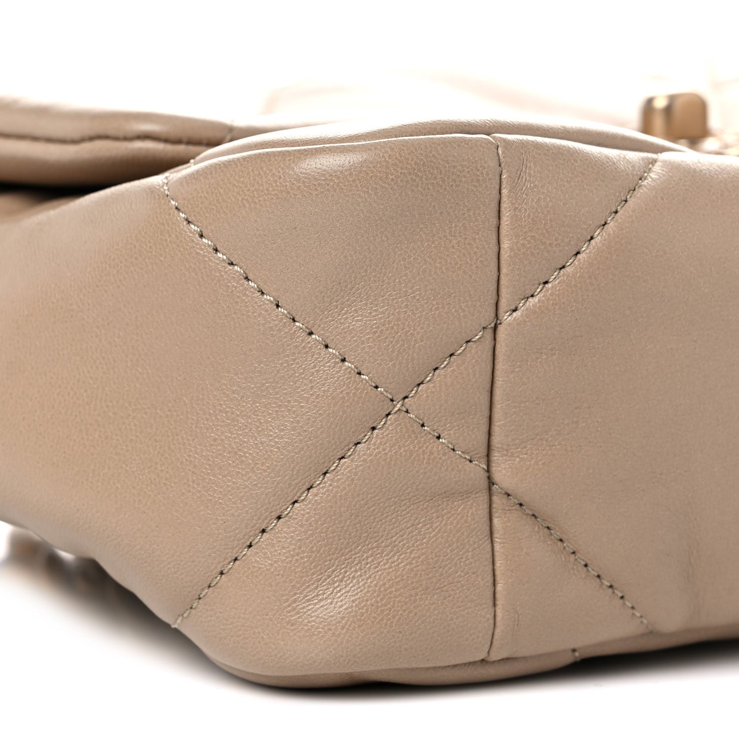 Chanel Lambskin Quilted Medium Chanel 19 Flap Dark Beige 8 of 11