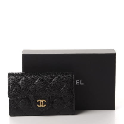 Chanel Caviar Quilted Flap Card Holder Wallet Black 9 of 9