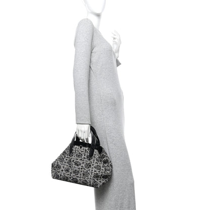 Christian Dior Calfskin Tweed Cannage Medium Toujours Black Gold White 2 of 10