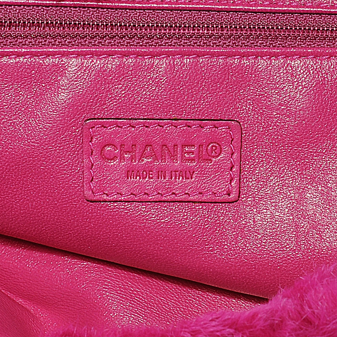 Rabbit Fur Tote Fuchsia