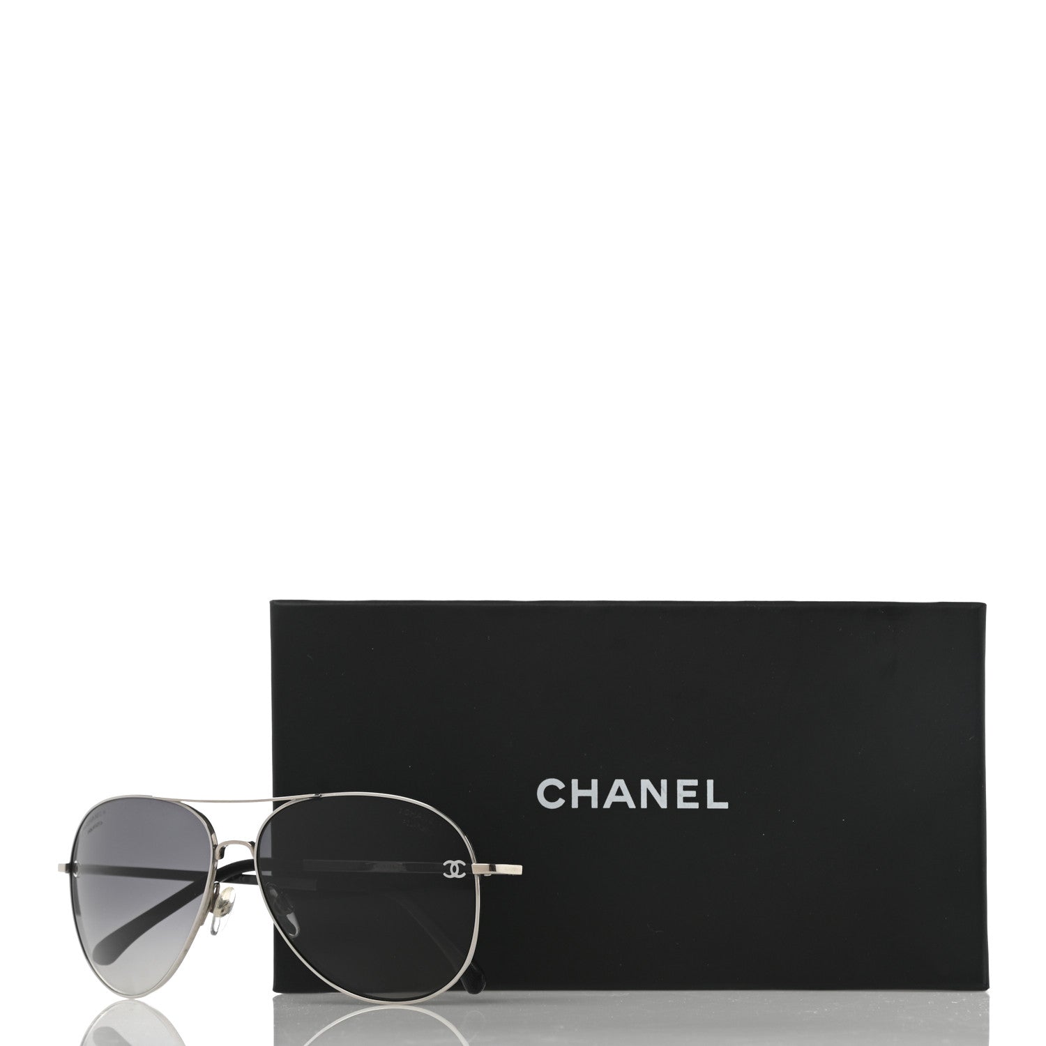Chanel Aviator CC Sunglasses 4189-T-Q Silver 8 of 8