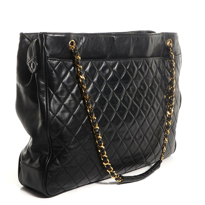 Chanel Lambskin Quilted Weekender Bag Black 3 of 8