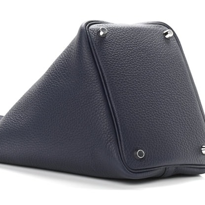 Hermes Taurillon Clemence Picotin Lock 18 PM Bleu Nuit 9 of 12