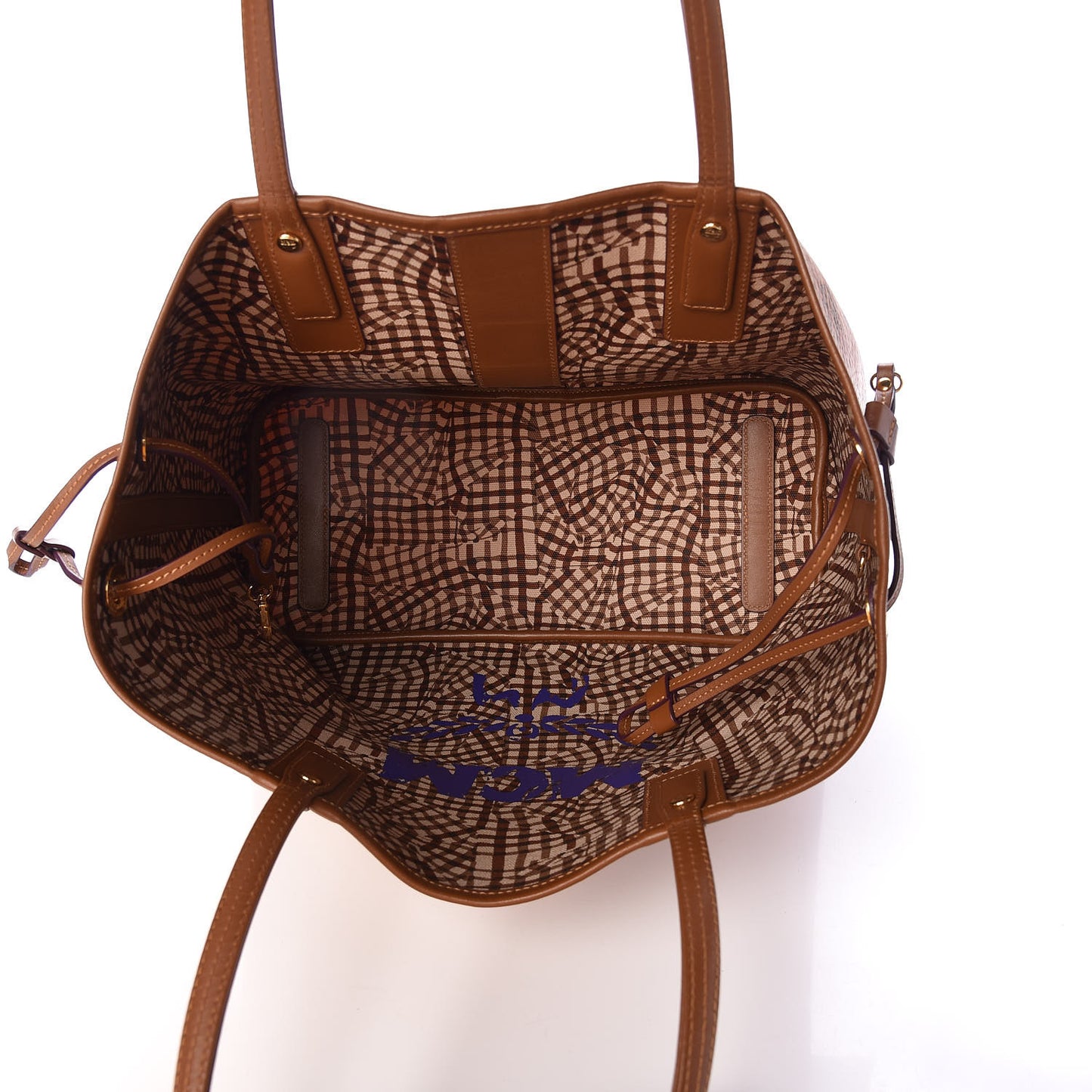 Visetos Medium Liz Reversible Shopper Tote Cognac
