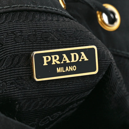 Prada Saffiano Tessuto Nylon Mini Bucket Crossbody Bag Black 6 of 13