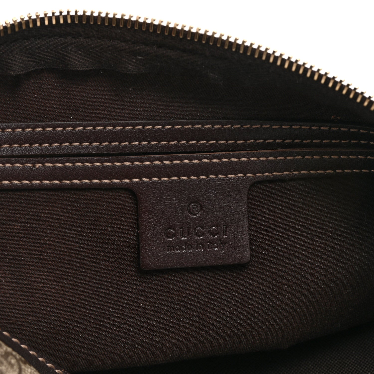 Gucci GG Supreme Monogram Belt Bag Dark Brown 6 of 10