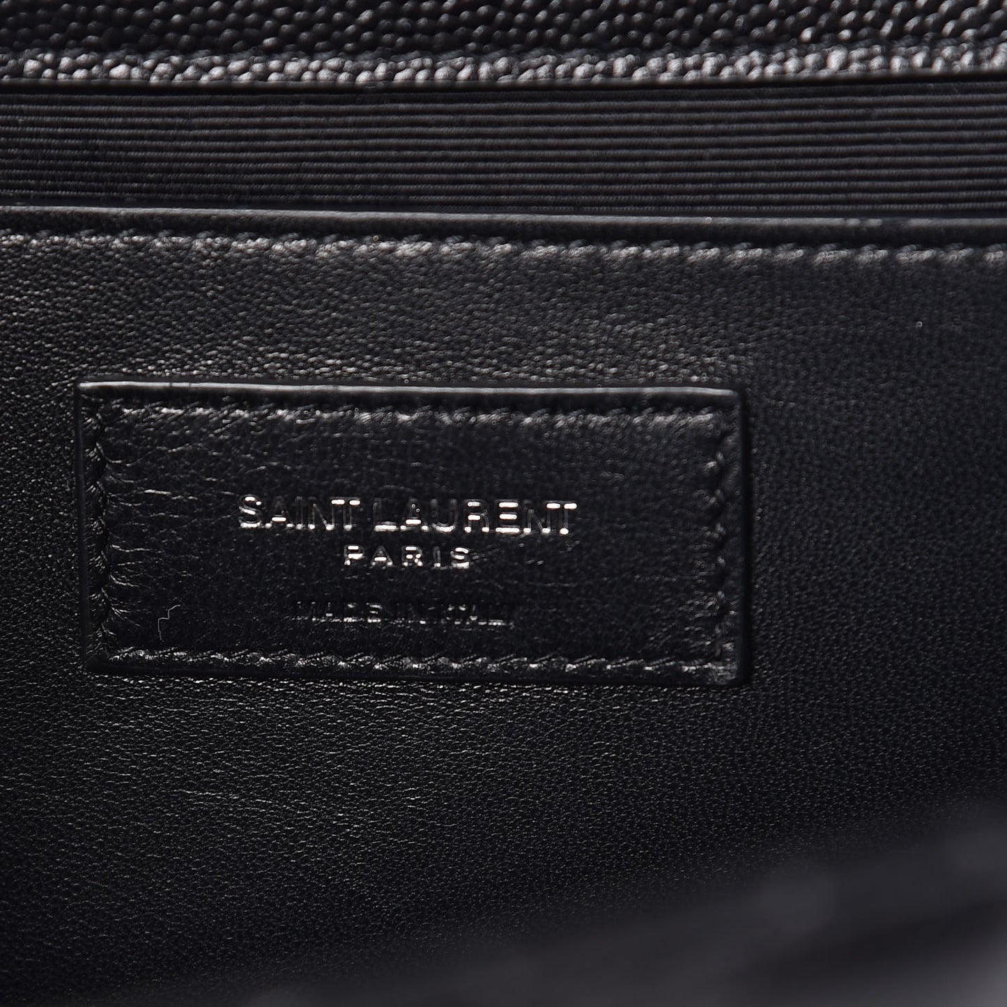 Grain De Poudre Textured Mixed Matelasse Triquilt Medium Monogram Satchel Black
