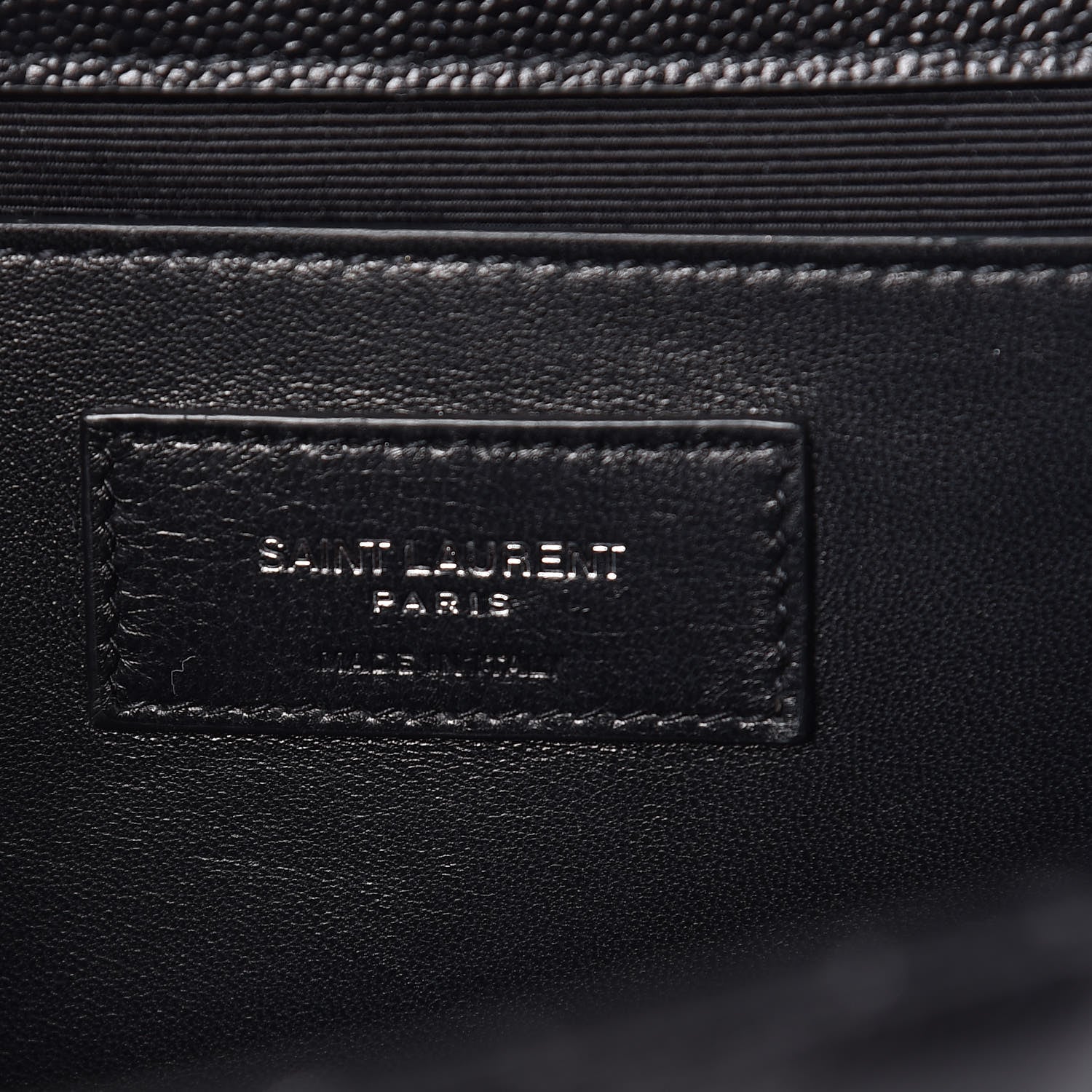 Saint Laurent Grain De Poudre Textured Mixed Matelasse Triquilt Medium Monogram Satchel Black 7 of 10