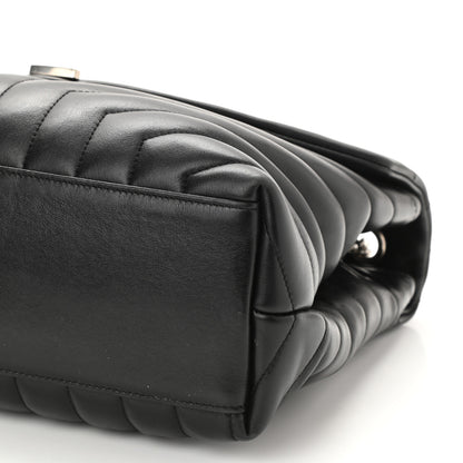Saint Laurent Calfskin Y Quilted Monogram Medium Loulou Satchel Black 11 of 12