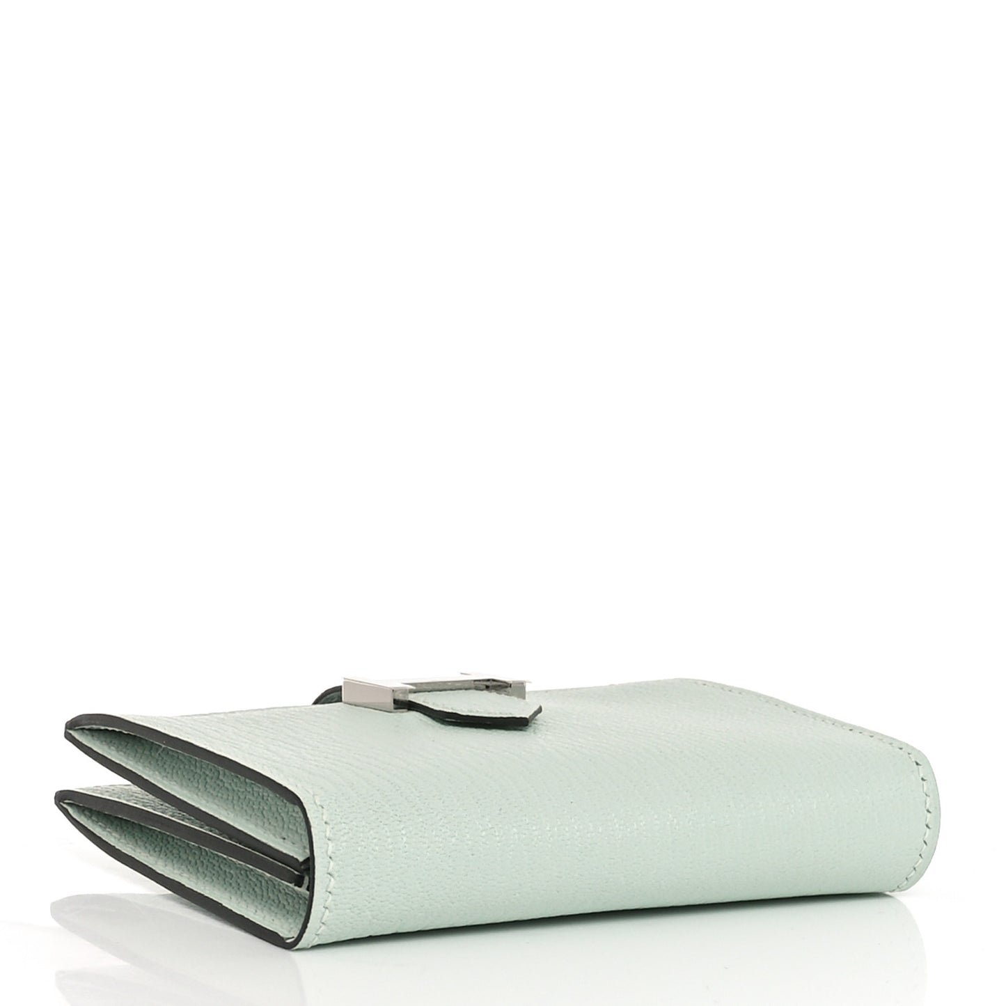 Chevre Mysore Bearn Card Holder Wallet Vert Peppermint