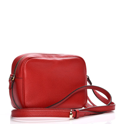 Gucci Pebbled Calfskin Small Soho Disco Bag Tabasco Red 3 of 7