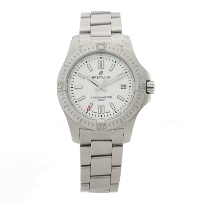 Breitling Stainless Steel 41mm Chronomat Colt Automatic Watch Silver A17313101G1A1 1 of 5