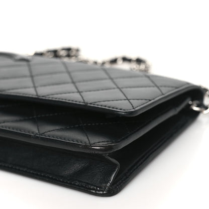 Chanel Calfskin Quilted Cambon Wallet on Chain WOC Black 11 of 12