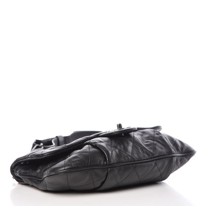 Chanel Calfskin Coco Pleats Messenger Flap Black 4 of 10