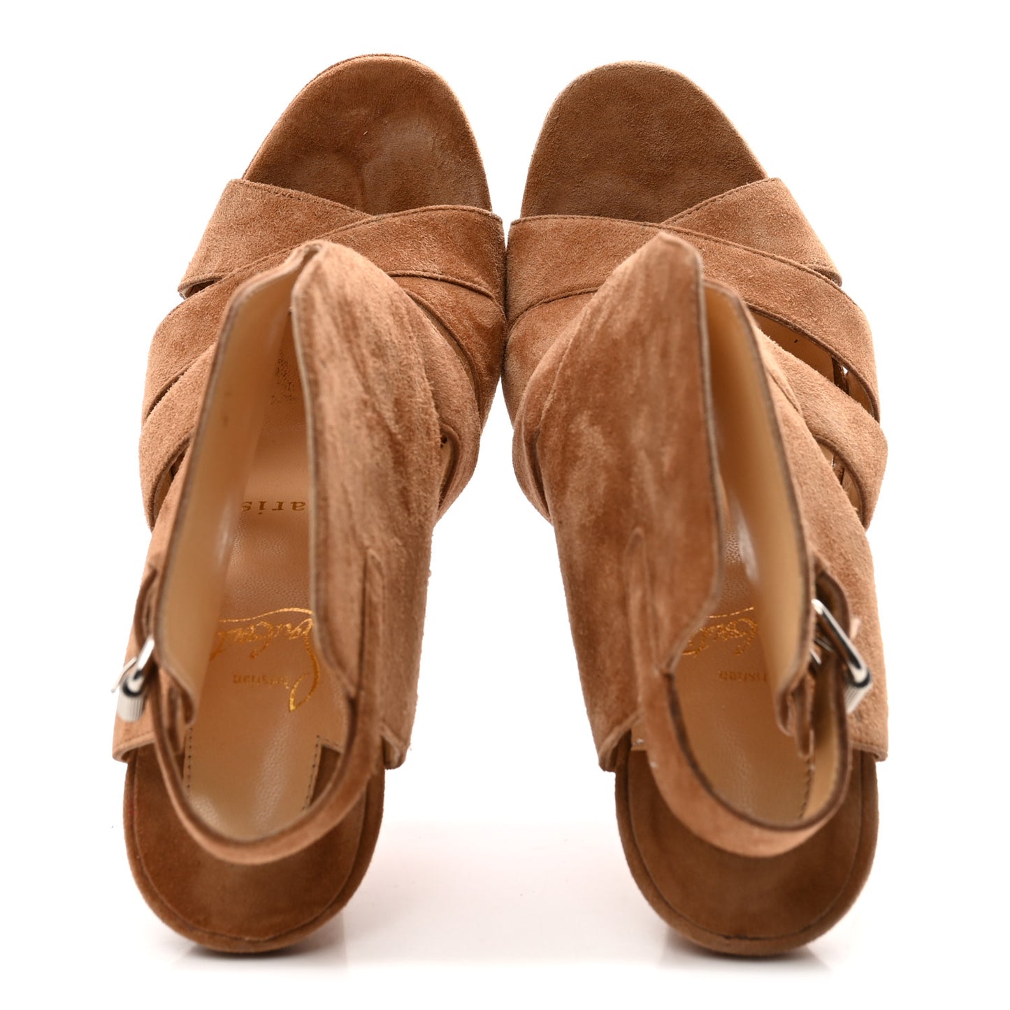 Suede Apron Lili 120 Pumps 36 Noisette