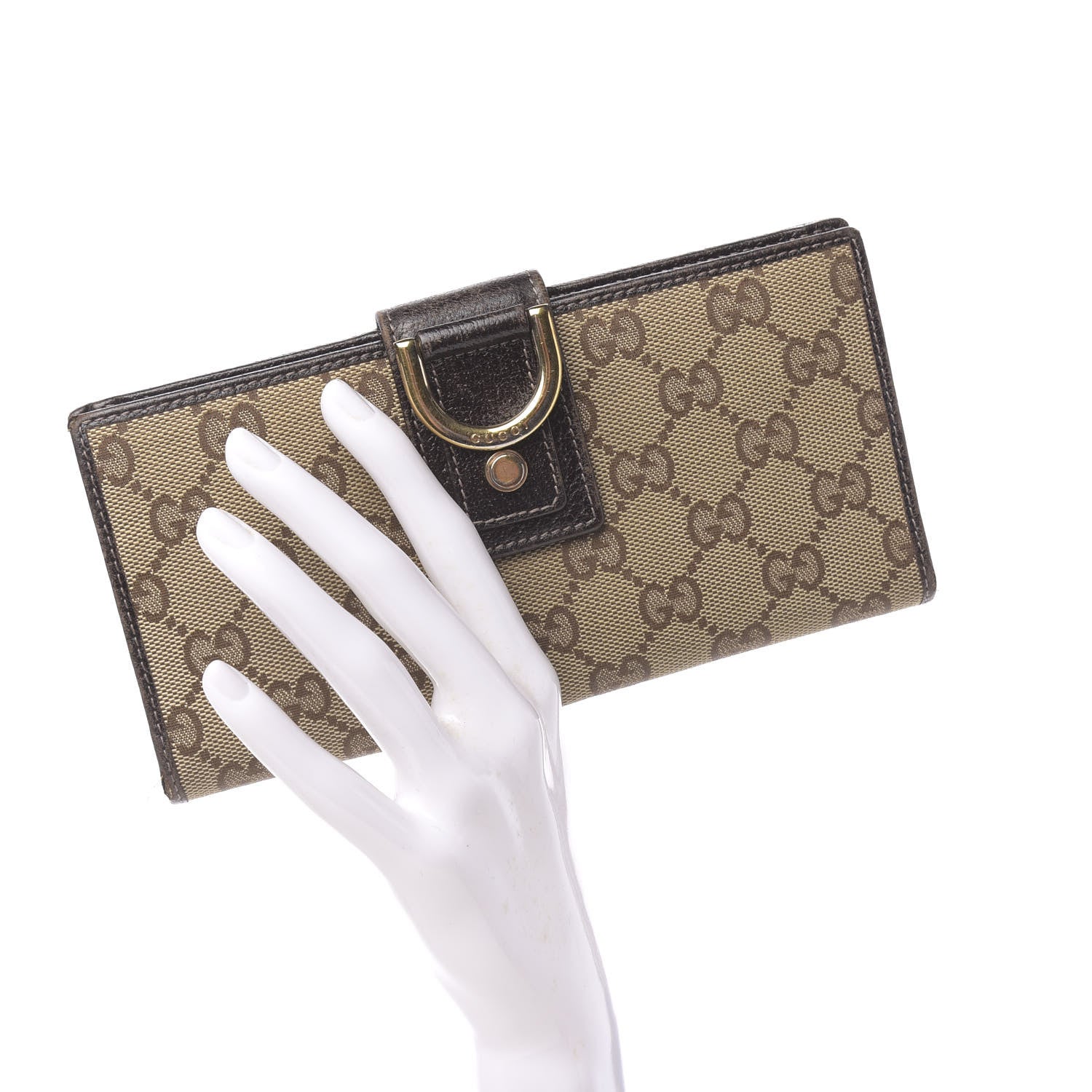 Gucci Monogram Abbey Continental Wallet Dark Brown 2 of 15