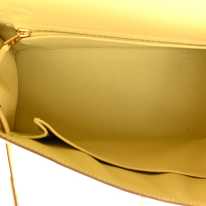 Hermes Epsom Kelly Sellier 25 Jaune Poussin 5 of 11
