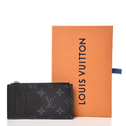 Louis Vuitton Monogram Eclipse Taiga Coin Card Holder 7 of 7