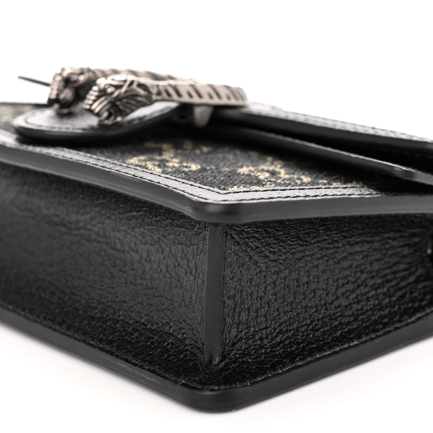 Jacquard Black Denim GG Monogram Super Mini Dionysus Shoulder Bag Black Ivory
