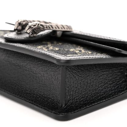 Gucci Jacquard Black Denim GG Monogram Super Mini Dionysus Shoulder Bag Black Ivory 9 of 9
