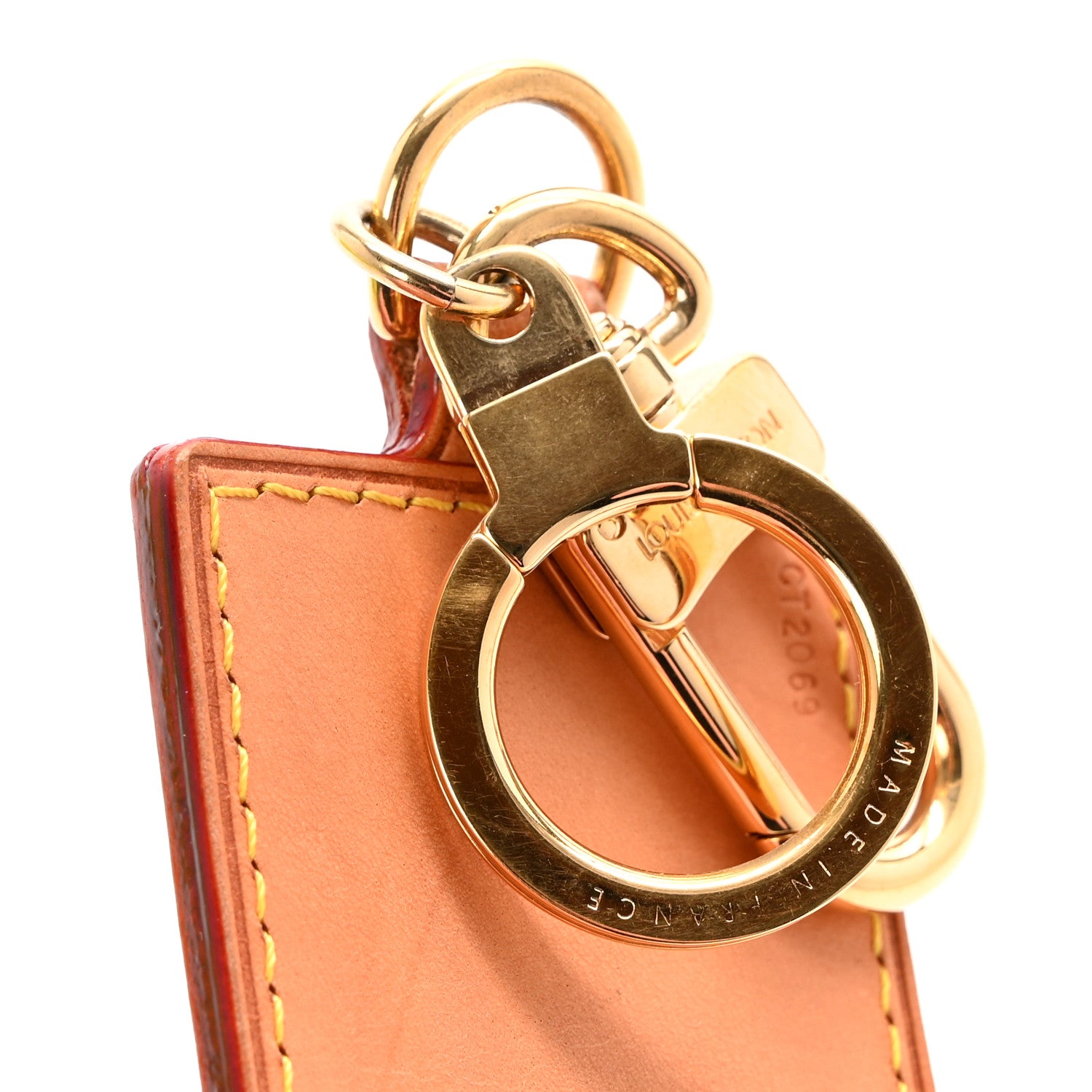 Louis Vuitton Vachetta Labels Key Ring Rusty 7 of 7