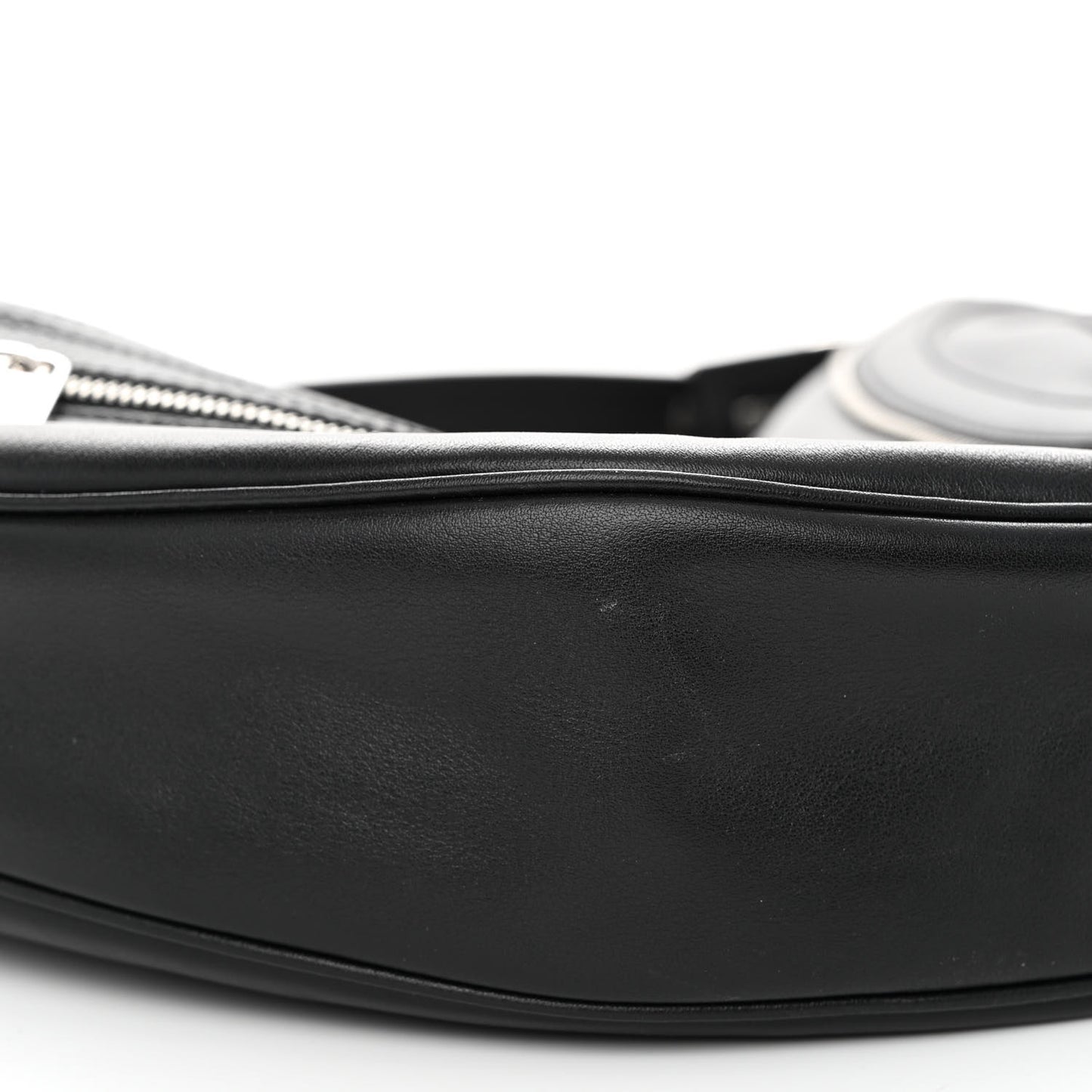 Calfskin Medium Repeat Zip Hobo Black