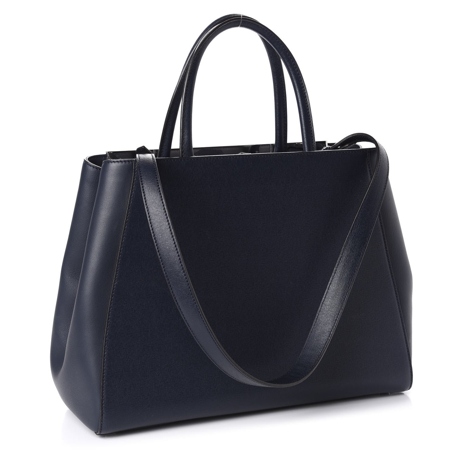 Fendi Vitello Elite Regular 2Jours Tote Lavagna 4 of 11