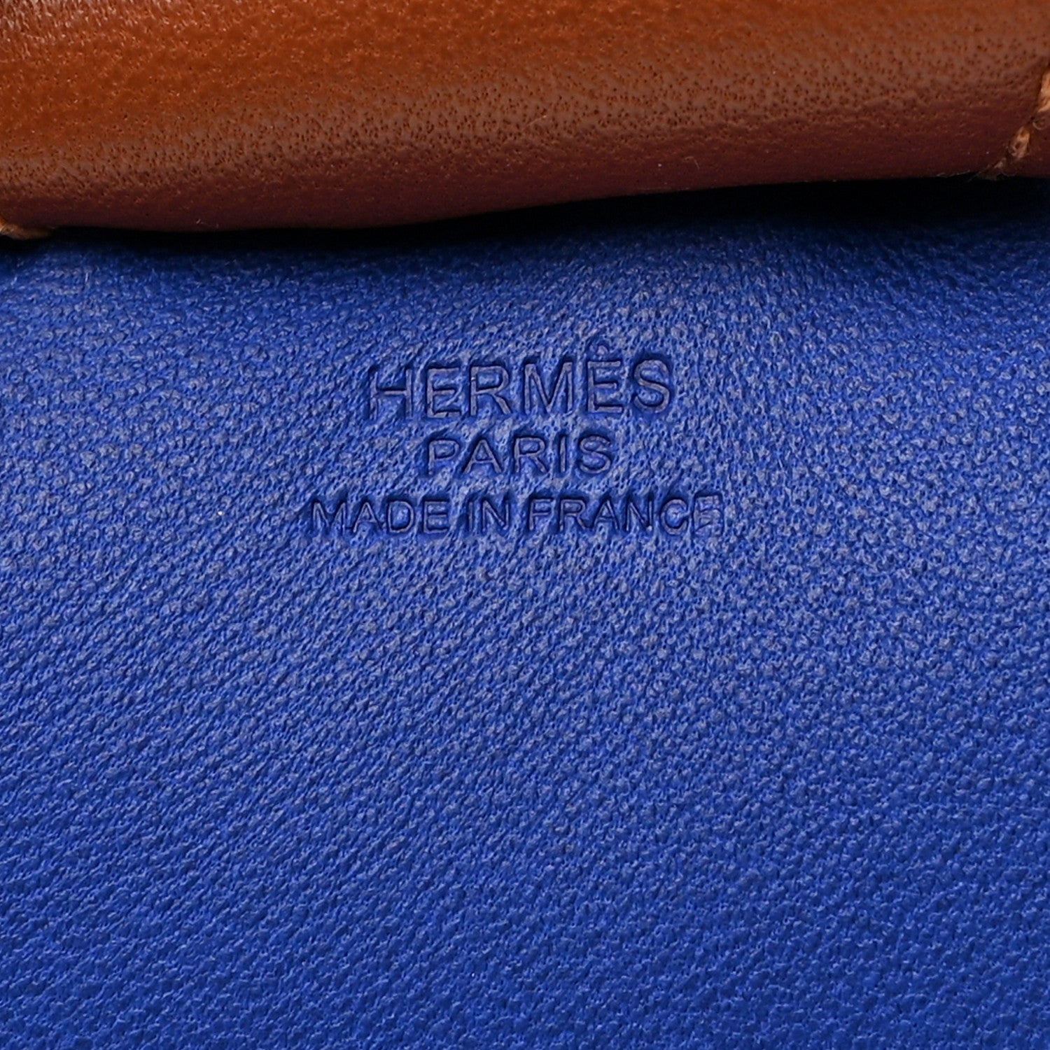 Hermes Milo Lambskin Grigri Rodeo Horse Bag Charm GM Bleu de Malte Rouge H Orange Poppy 3 of 4