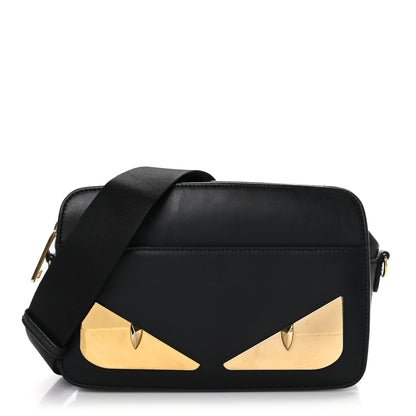 Fendi Vitello Metal Monster Eyes Messenger Bag Black 1 of 13