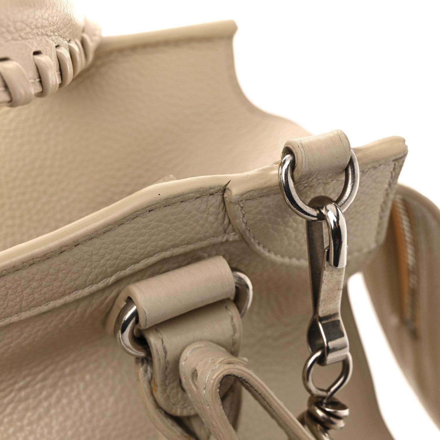 Balenciaga Grained Calfskin Neo Classic Silver Hardware S City Cream 15 of 15
