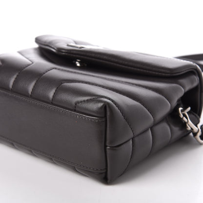 Saint Laurent Calfskin Y Quilted Monogram Toy Loulou Crossbody Bag Earth 7 of 10