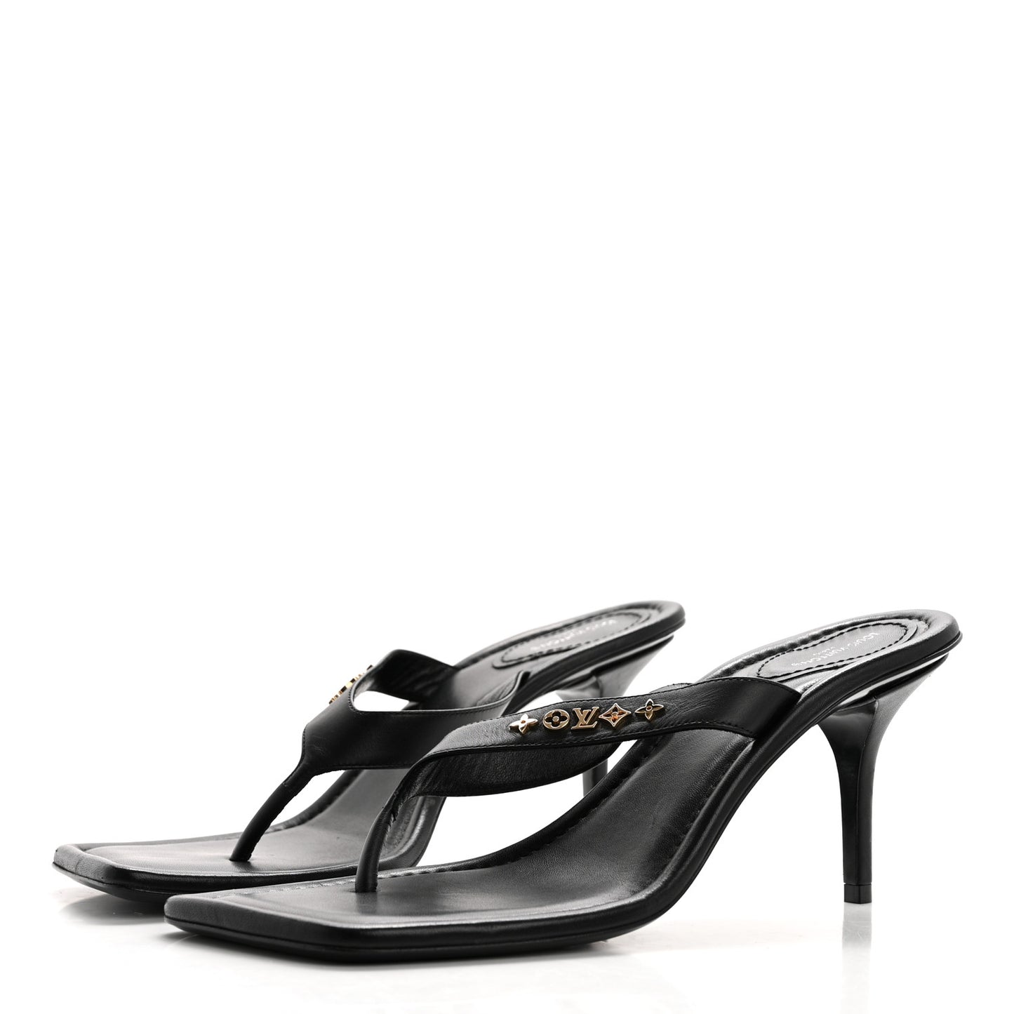Calfskin Signature Thong Sandal 40 Black
