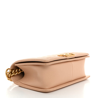 Chanel Caviar Quilted Medium Boy Flap Beige 4 of 10
