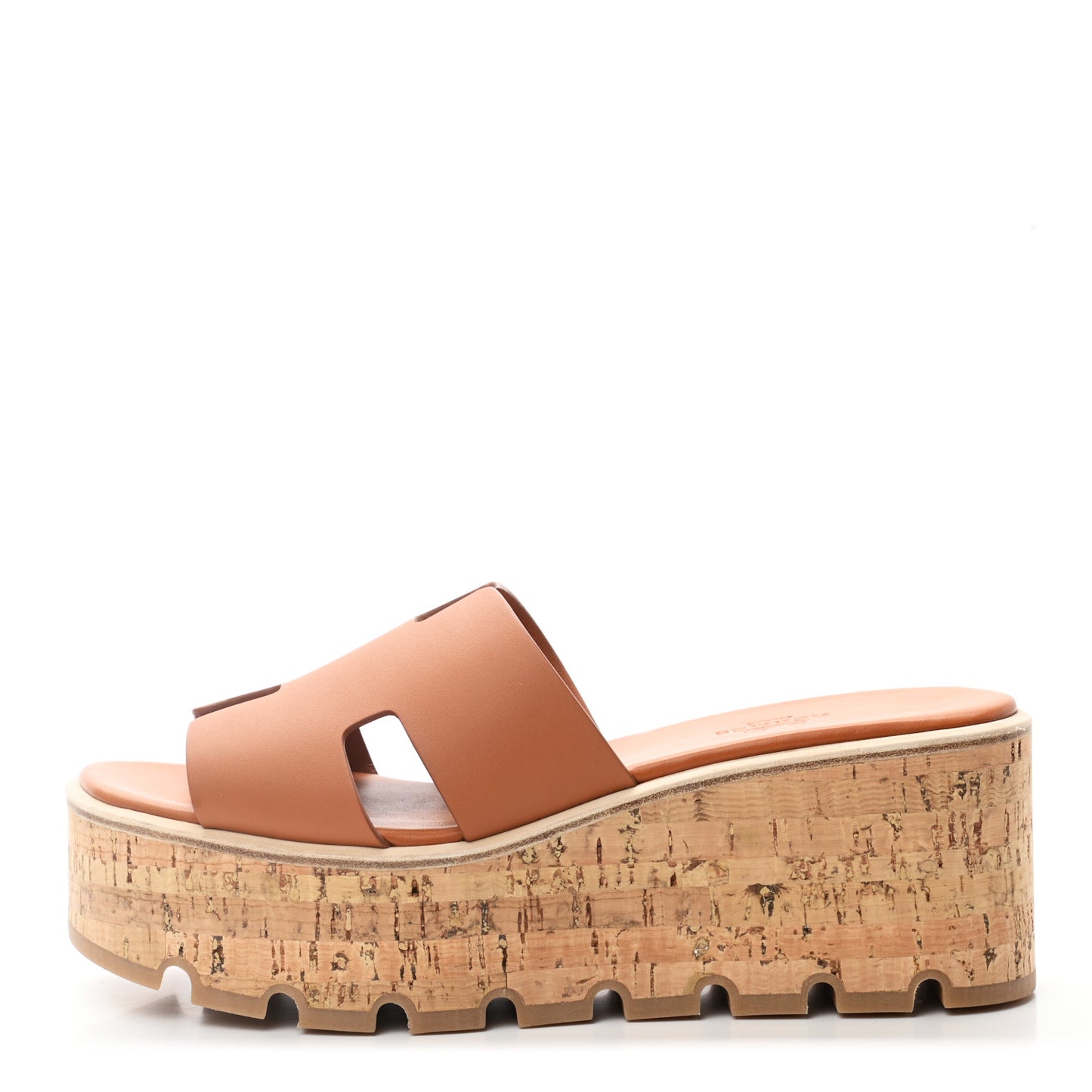 Calfskin Cork Eze 30 Sandals 37 Marron Glaise
