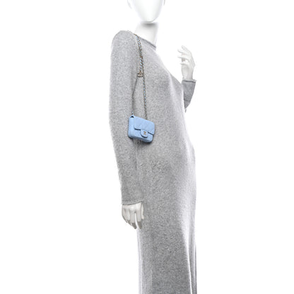 Chanel Caviar Quilted Mini Chain Belt Bag Light Blue 2 of 14