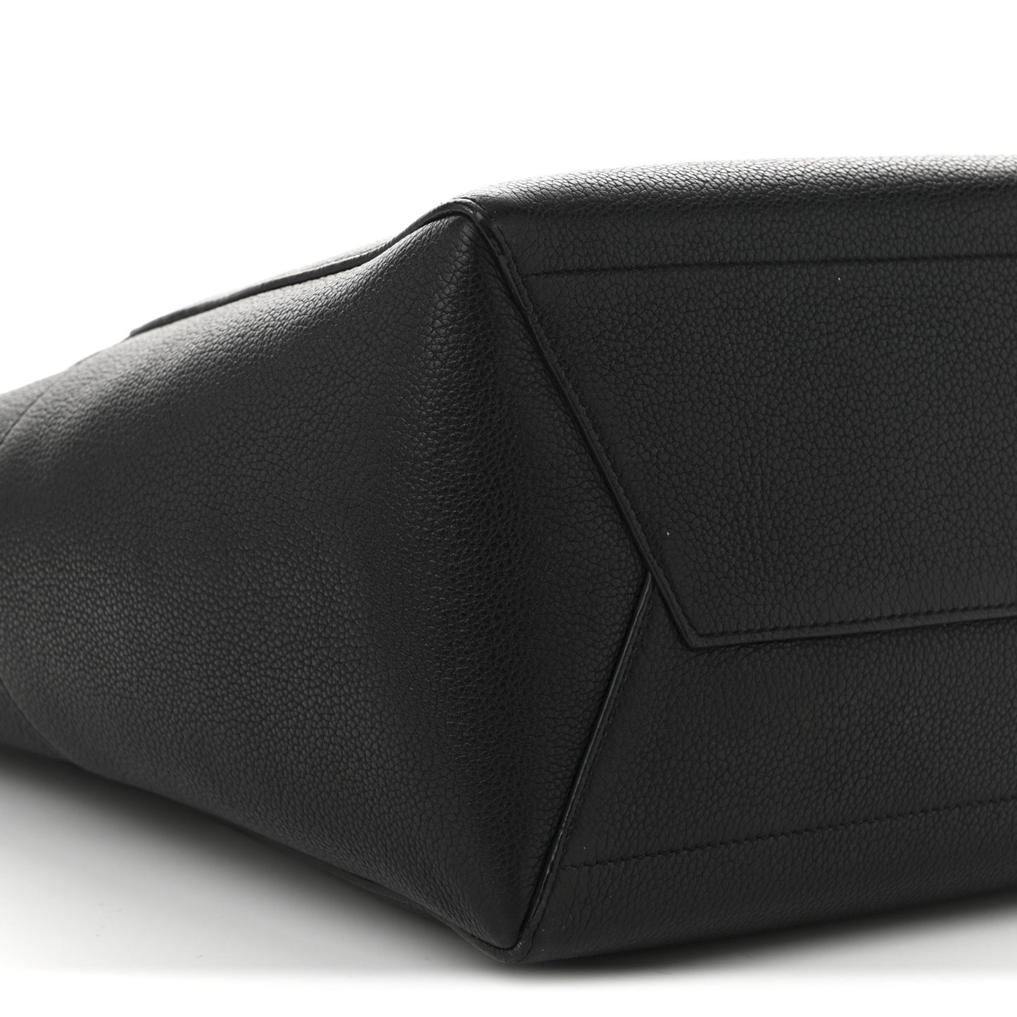Soft Grained Calfskin Sangle Bucket Bag Black