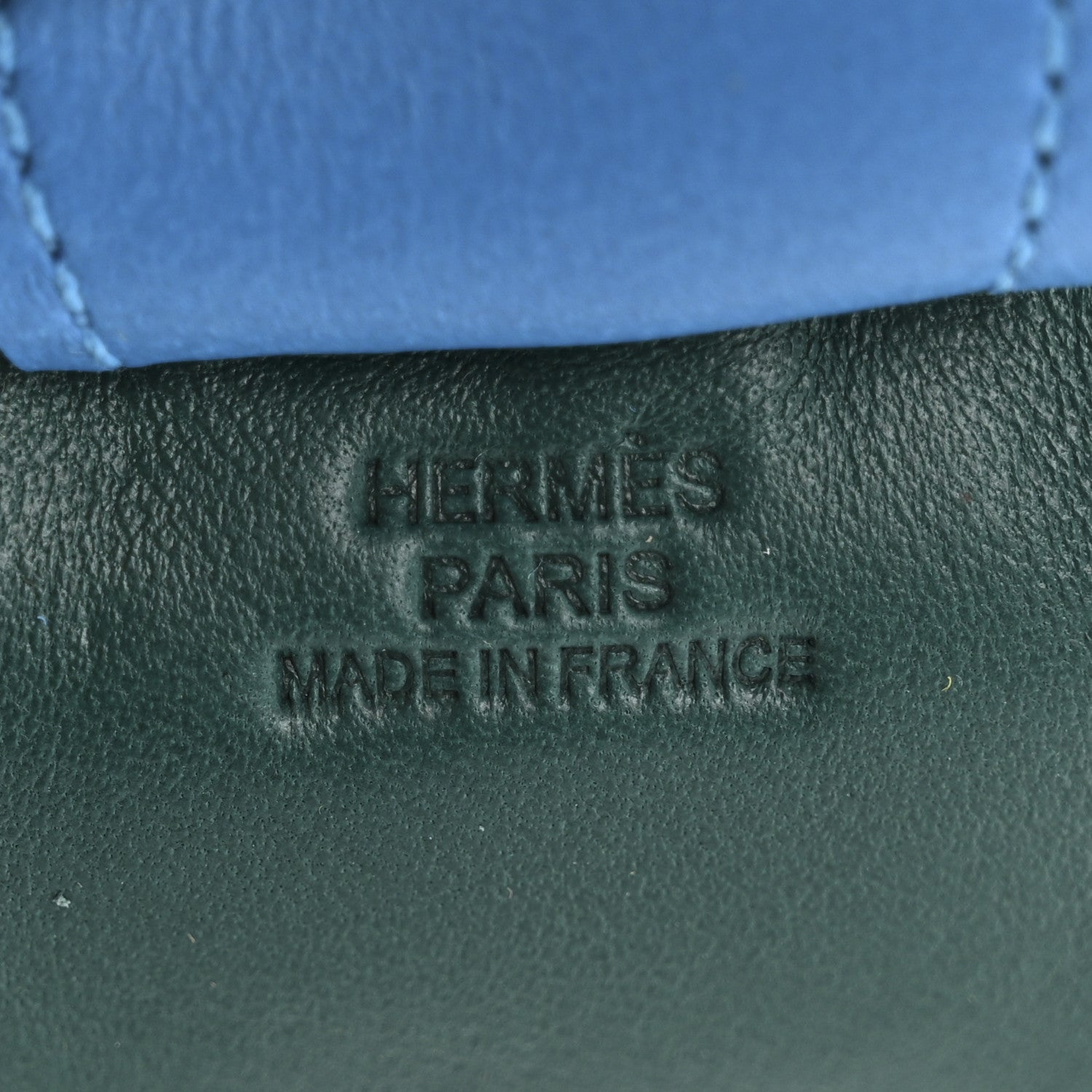 Hermes Milo Lambskin Grigri Rodeo Horse Bag Charm MM Malachite Bleu Zanzibar Lime 3 of 4