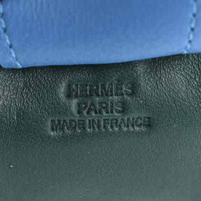 Hermes Milo Lambskin Grigri Rodeo Horse Bag Charm MM Malachite Bleu Zanzibar Lime 3 of 4