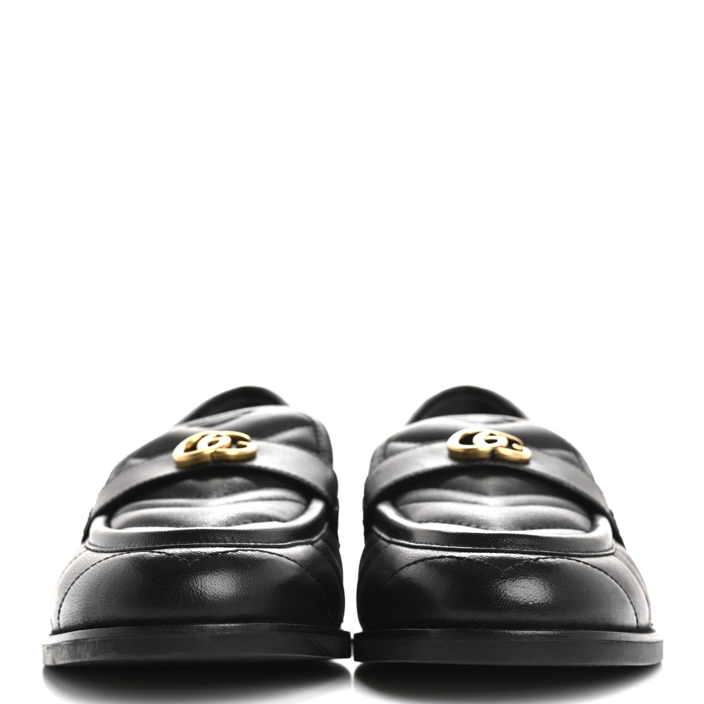 Nappa Matelasse Double G Marmont Loafers 41 Black