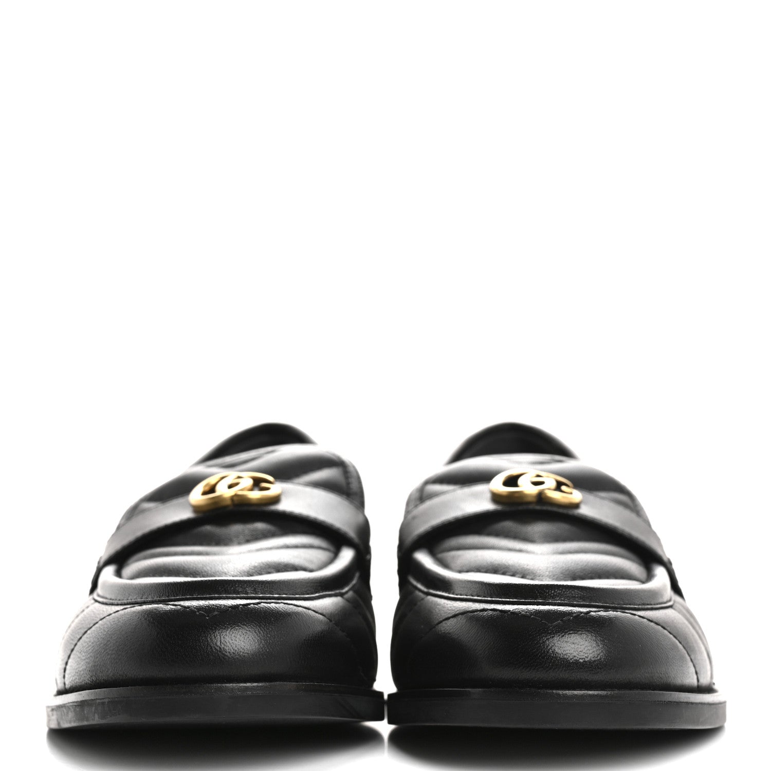 Gucci Nappa Matelasse Double G Marmont Loafers 41 Black 3 of 10