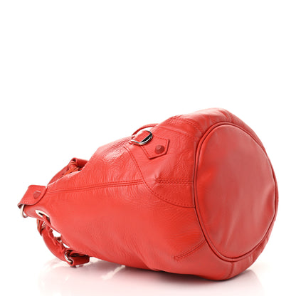 Balenciaga Matte Goatskin Rubber Covered Classic Hardware Mini Pompon Rouge Coquelicot Rouge Braise 4 of 10