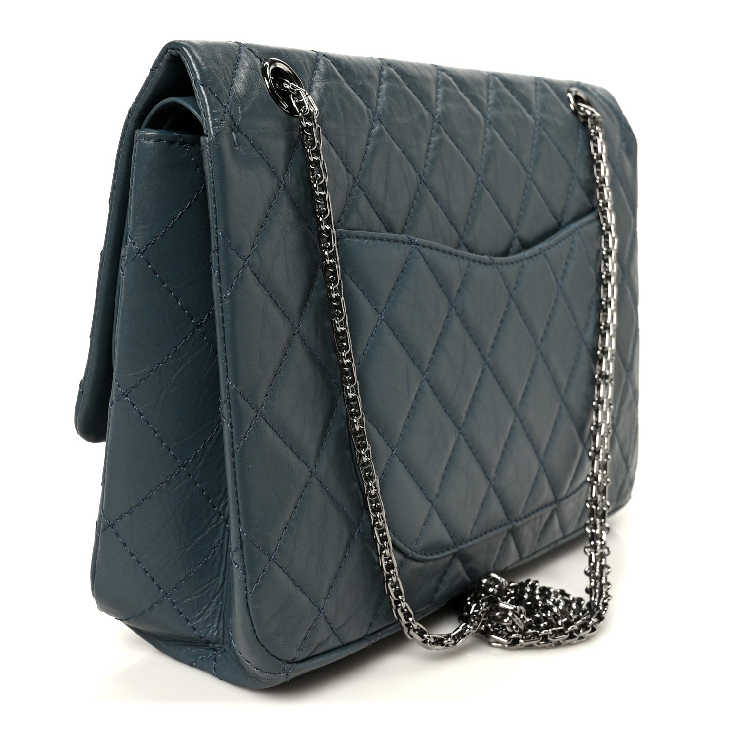 Chanel Aged Calfskin Quilted 2.55 Reissue 226 Flap Dark Blue 3 of 10
