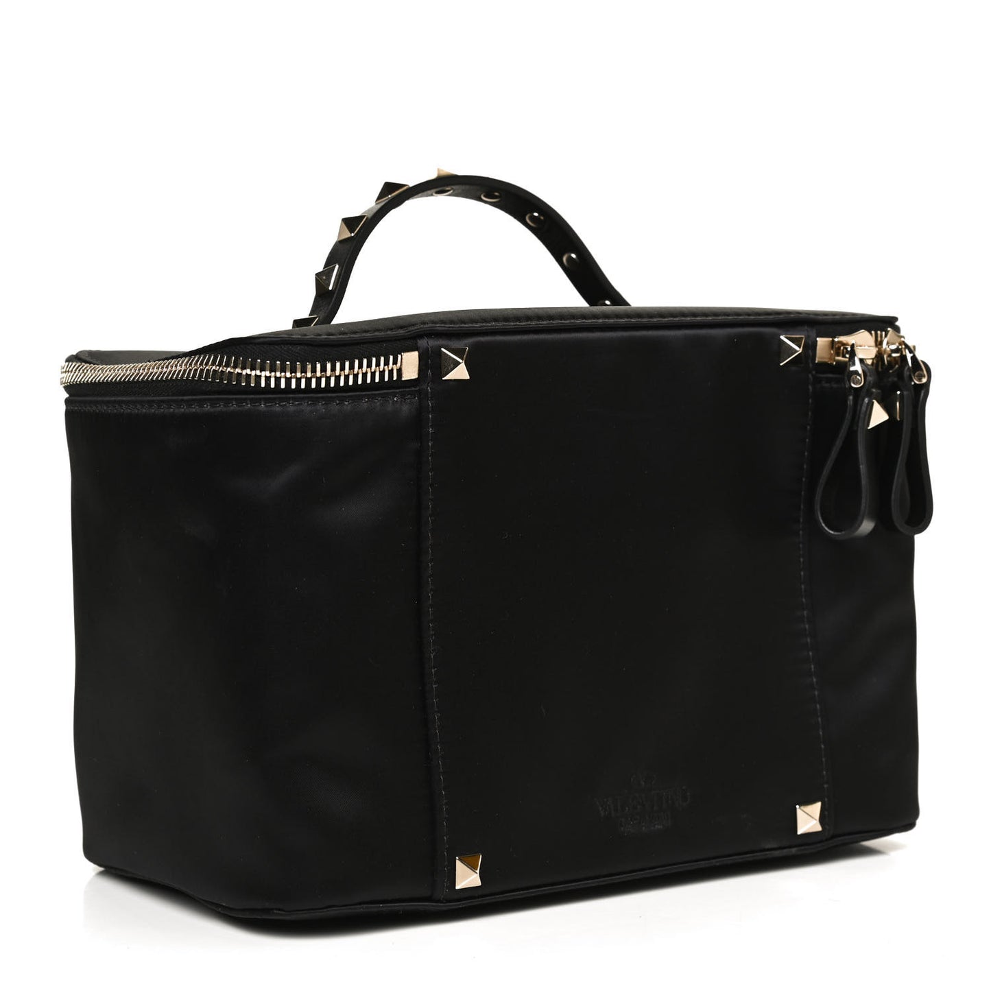 Satin Rockstud Vanity Case Black