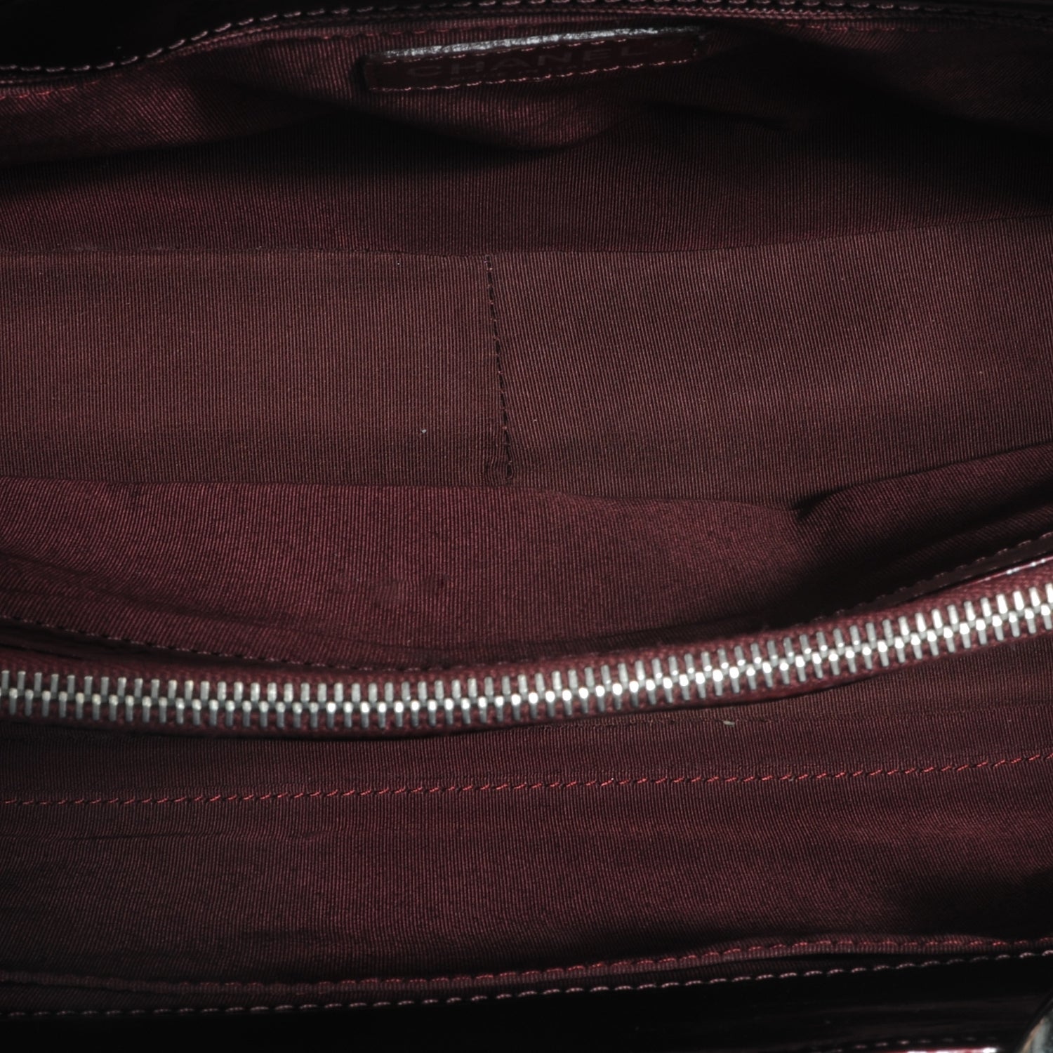 Chanel Patent Grand Shopping Tote GST Bordeaux 5 of 7